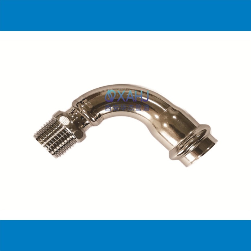 90°異徑外絲彎頭-雙卡壓