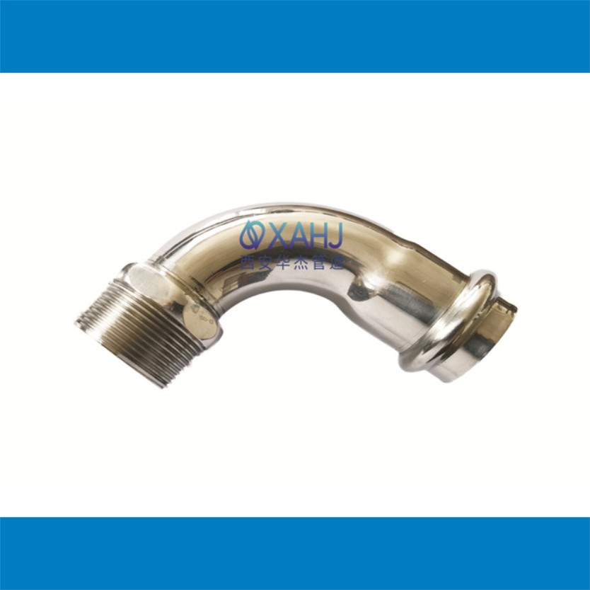 90°外絲彎頭-雙卡壓